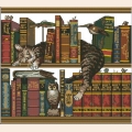 Набор для вышивания нитками DIMENSIONS "Кот в книгах" Набор для вышивания нитками DIMENSIONS "Кот в книгах"